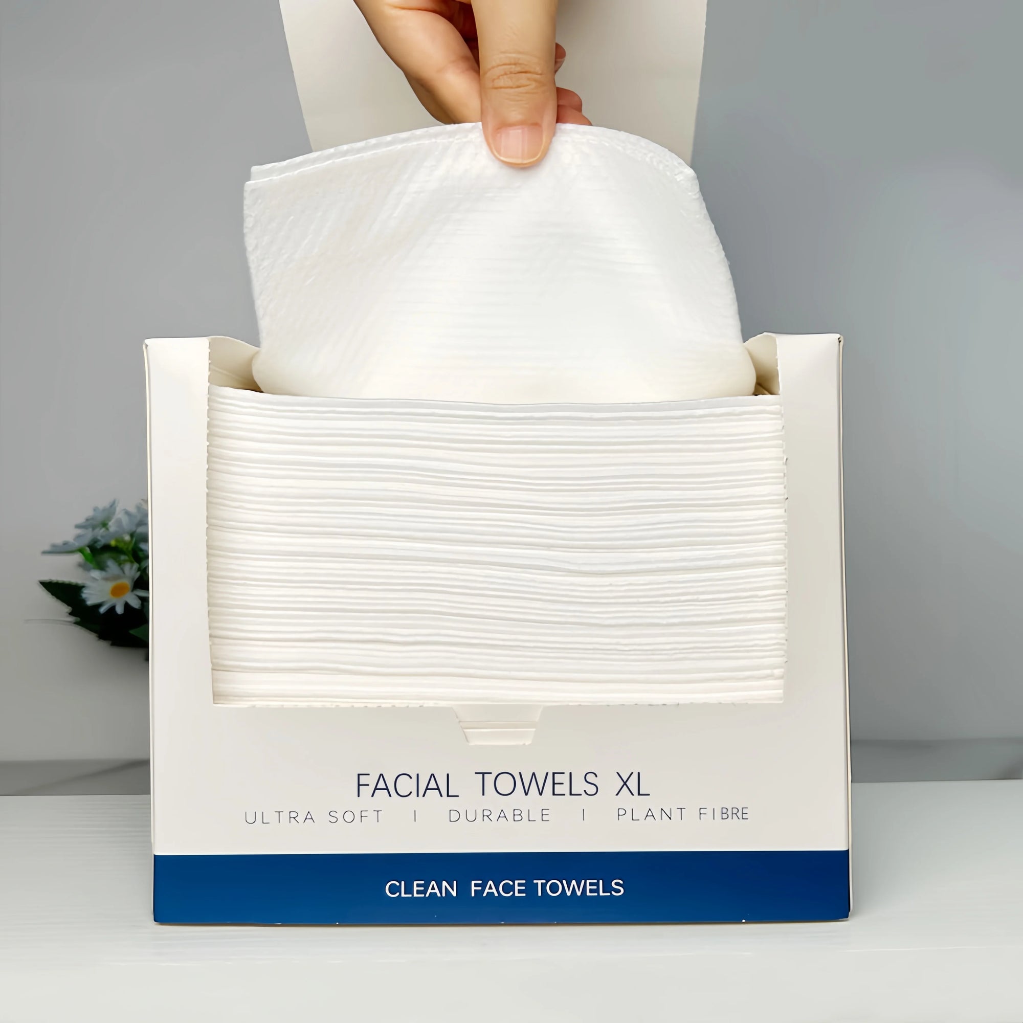 26*30cm Box Disposable Facial Cleansing Towel Thickeneded Large Size Cleansing Skin Suitable for All Skin Types Unisex 40 Pumps/Box