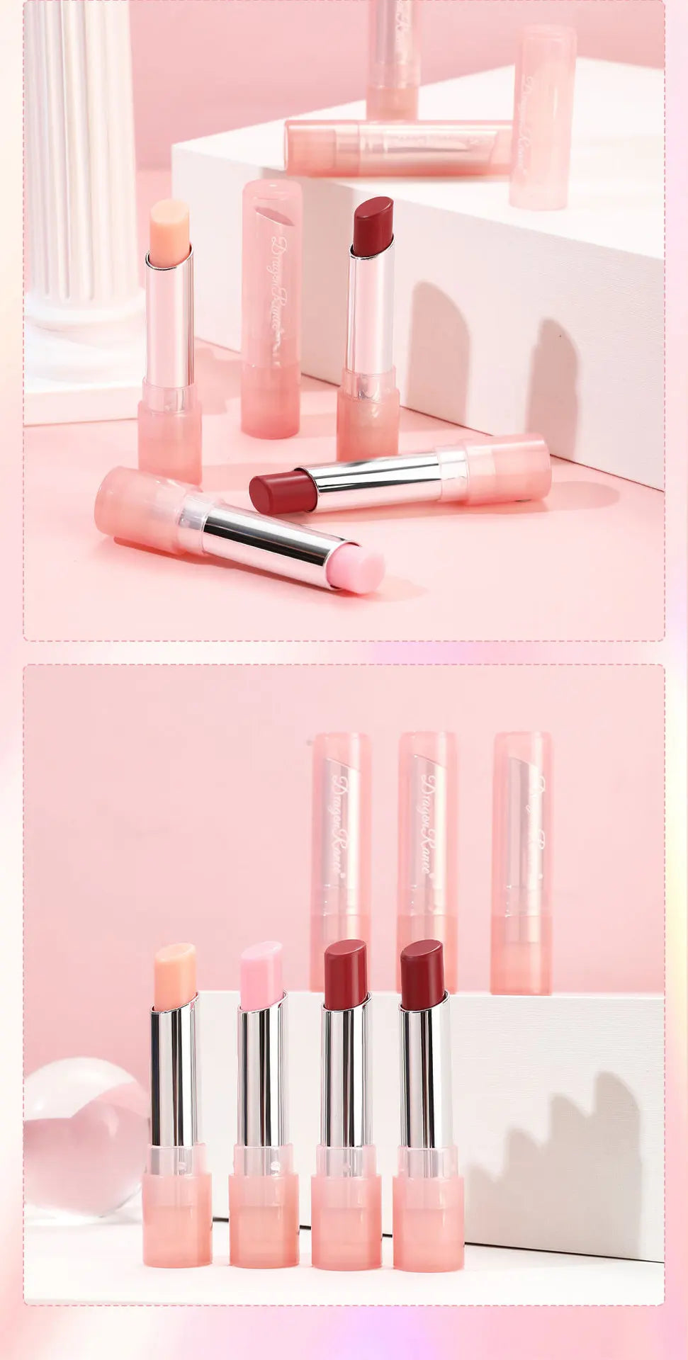 Cute Pink Moisturizing Jelly Lipstick - Temperature Change Lip Balm with Long Lasting Nourishment for Lip Care Lip Gloss