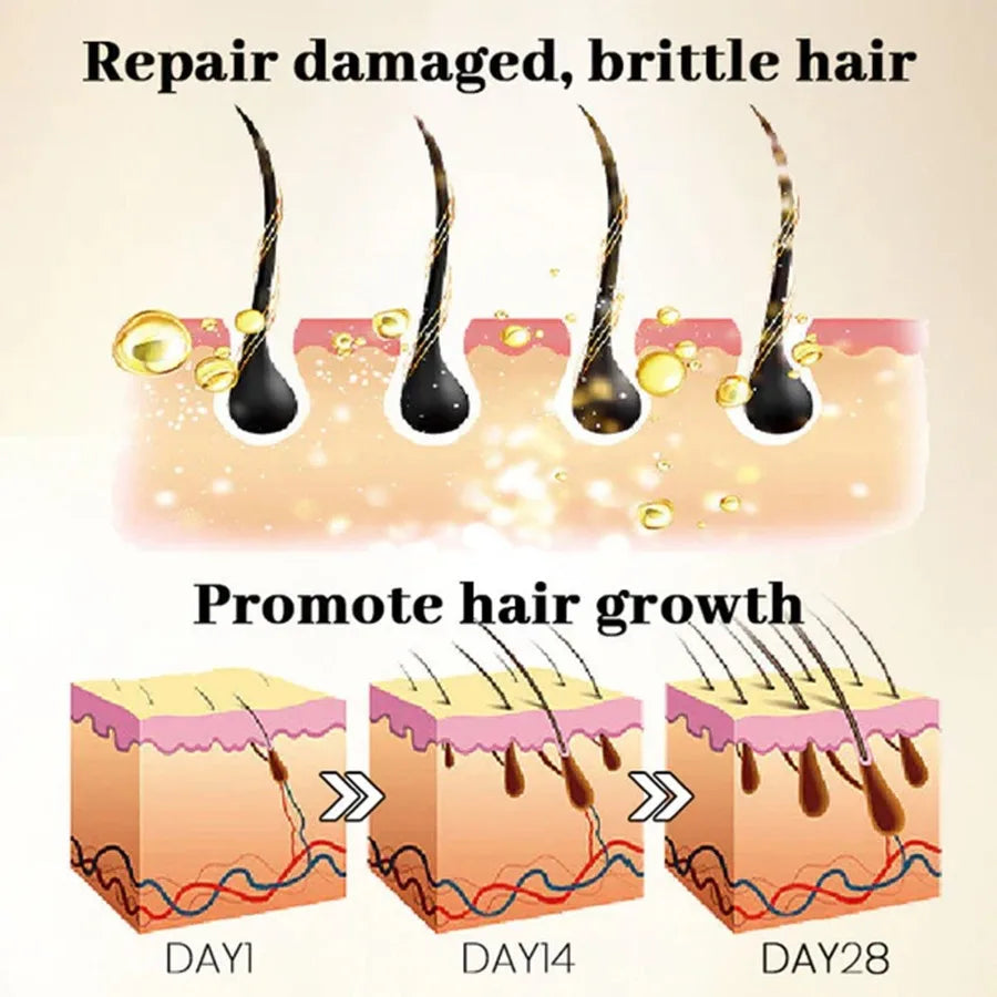 OUHOE Ginseng Massage Essence Moisturizes Scalp Strengthens Hair Prevents Loss Hair Care Essence