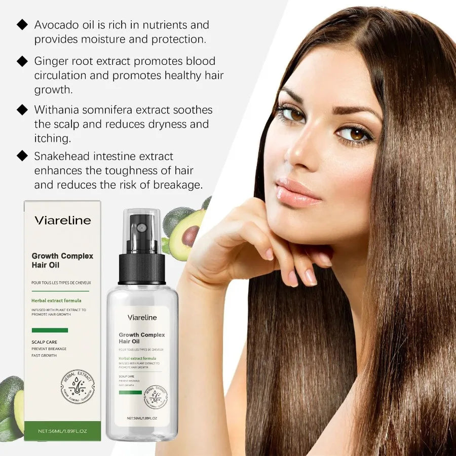 Viareline Herbal Hair Care Essential Oil Repair Dry Hydrating Smooth And Improve Frizzy Hair Care Essence
