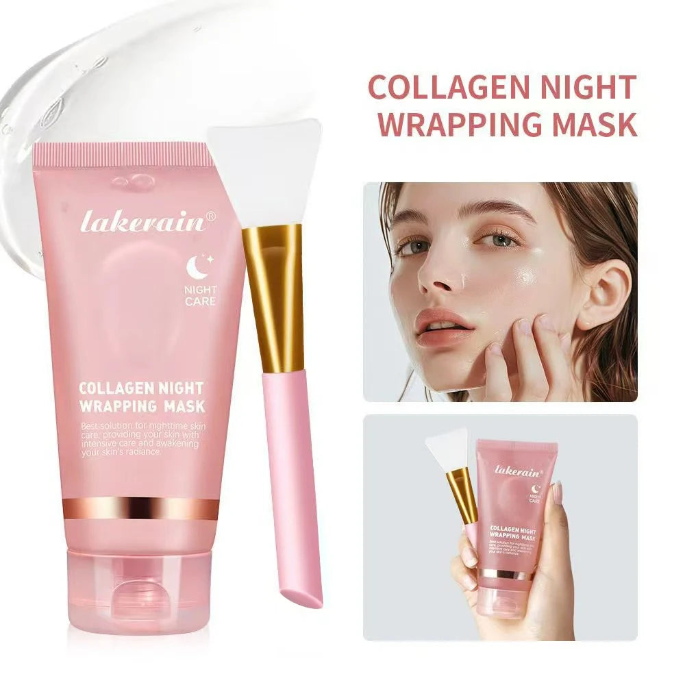 Collagen Peel-off Mask Moisturizing Deep Cleansing Anti Wrinkle Face Skin Care Masks Hydrating Overnight Collagen Mask Cream.