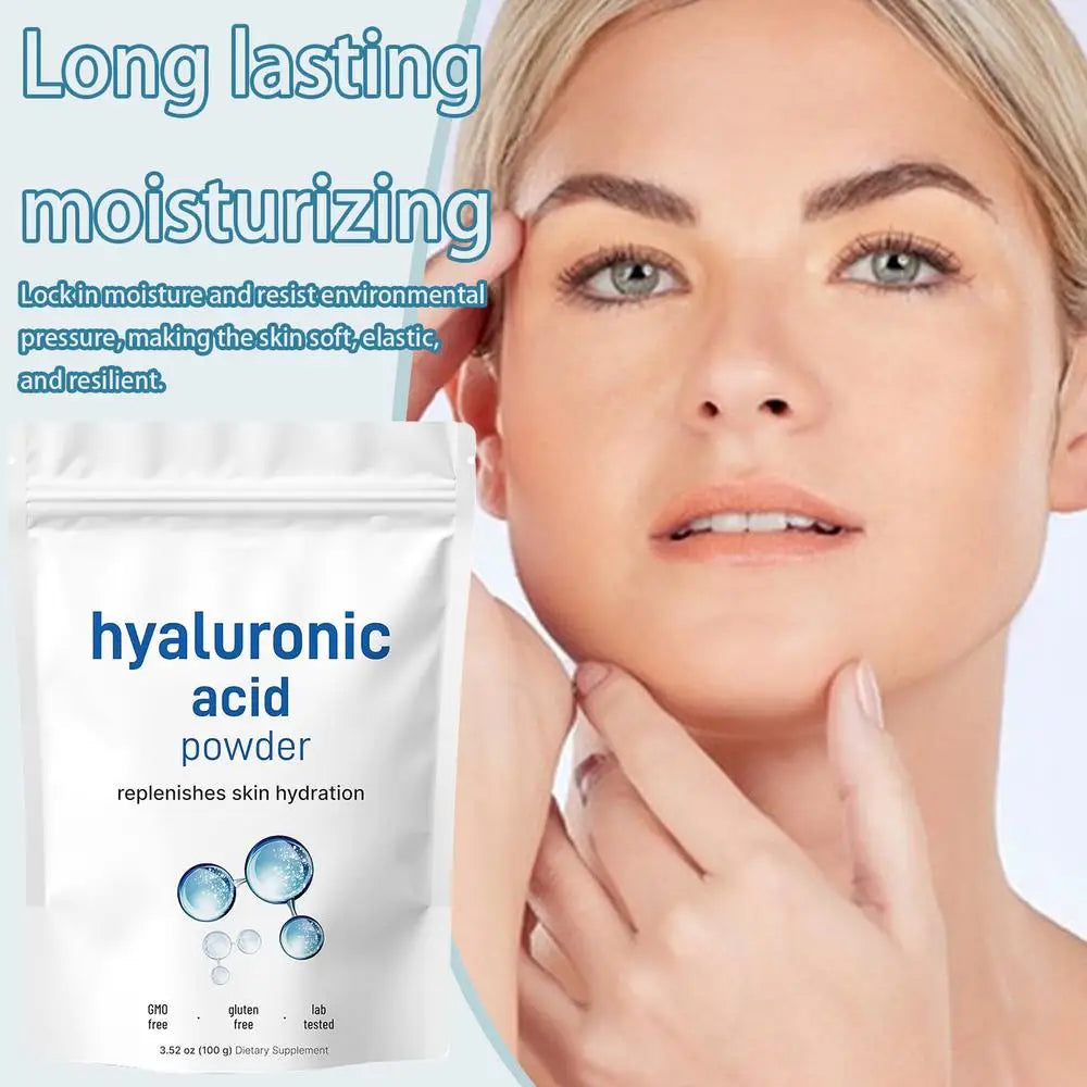 100g Hyaluronic Acid Powder, Deep moisturizing ,Moisturizing and Whitening,top Cosmetic Ingredients Anti-aging Food Grade