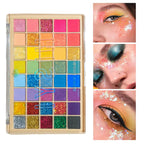 Halloween 40-color eyeshadow palette - Makeup color harmony, rainbow tones, glitter, powder texture, pearl, makeup, shiny