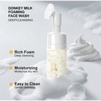 Facial Cleansing Mousse with Brush Head,Oil Control Pores Decontamination Face Cleaner,Mild Hydration Soothing Purifying Foam