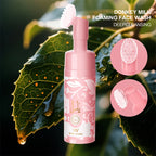 Facial Cleansing Mousse with Brush Head,Oil Control Pores Decontamination Face Cleaner,Mild Hydration Soothing Purifying Foam