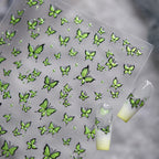 Halloween 5D Nail Art Stickers Sweet Pink Heart-Shaped Pumpkins Black Cat Bat Flocks Ghosts Skeleton Manicure Decal for Girls