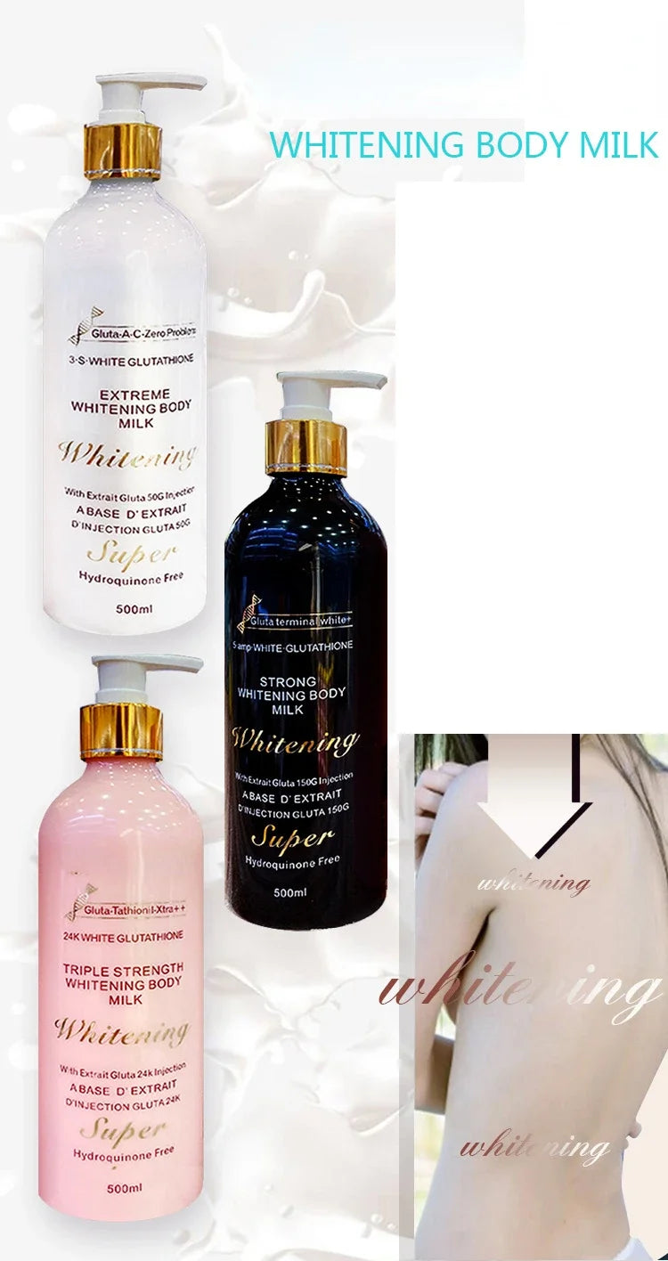 500ml  24 K Gold Glutathione Body Lotion Moisturizing Brightening Firming Body Cream  Body Whitening Cream