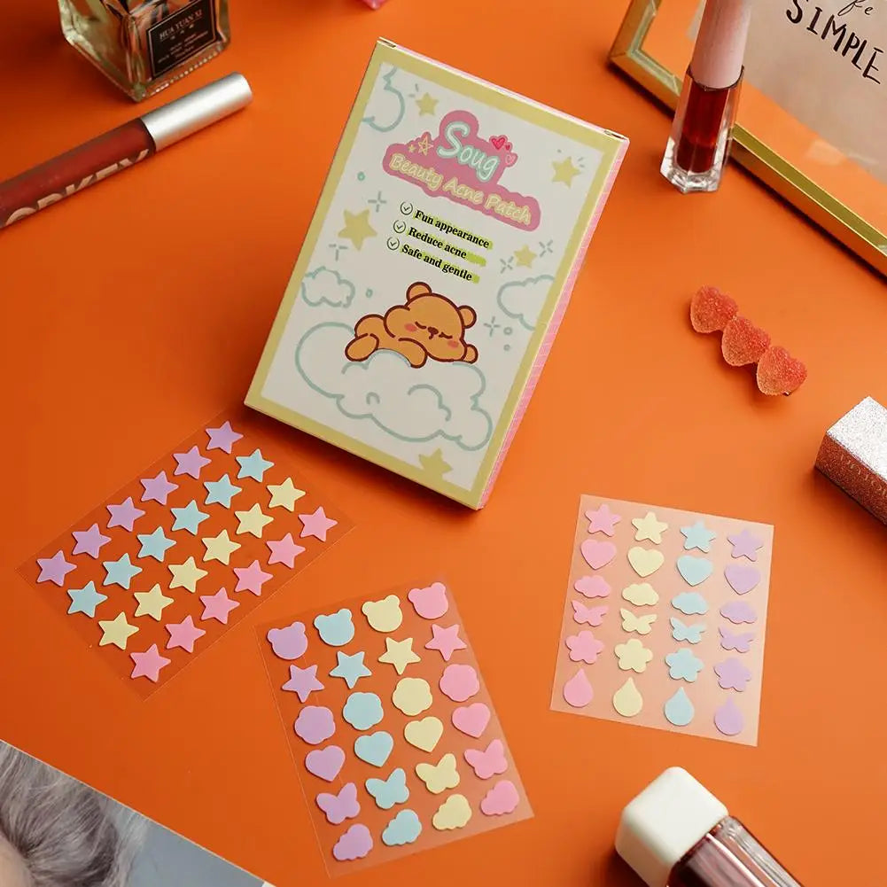 Pimple Patches For Face Colorful Invisible Hydrocolloid Acne Patches Face Spot Care Tool Beauty Beauty Skin Makeup Stickers