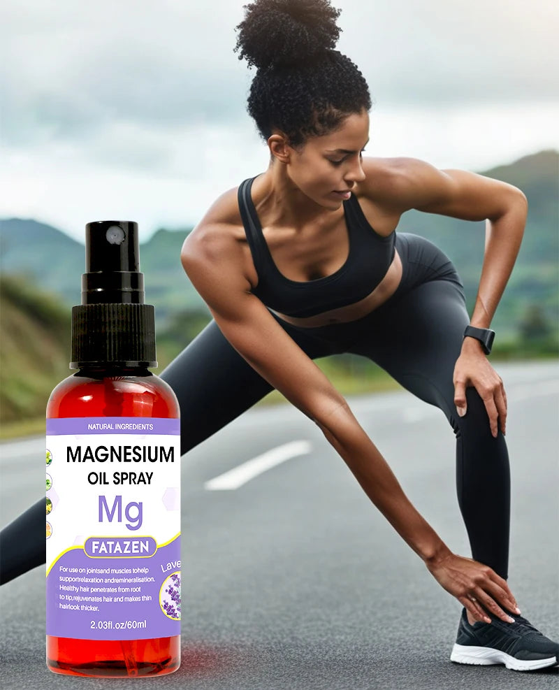 60ml/Bottle Lavender Magnesium Oil Spray, Refreshing and Non Greasy Body Relaxation Spray, Suitable for Summer Sport Daily Use