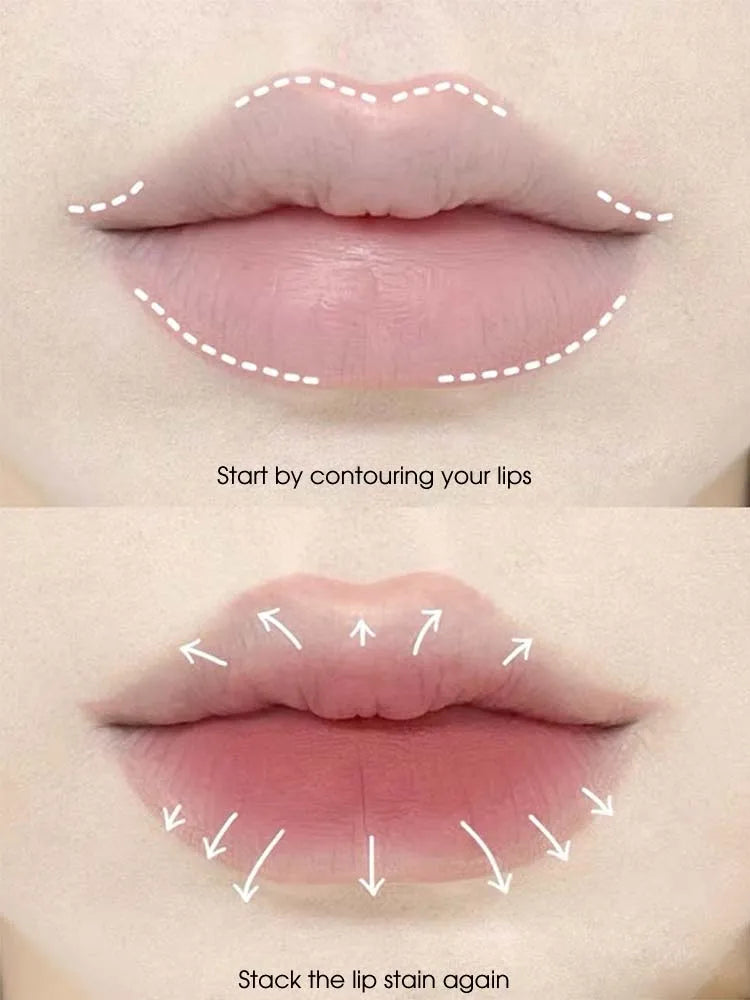 Light sweet and soft fog lipliner outlines the lip shape, lasting, not easy to fade, not take off makeup, nude pink lip liner