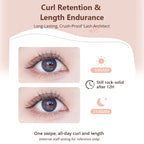 MACKANDY Curling Mascara Volumizing & Lengthening Formula, Buildable, Clump Resistant, Longwear Smudge-Resistant Black Mascara