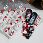 1/2PC 5D Christmas Santa Claus Elk Nail Art Stickers Snowflake New Year Cartoon Nail Decor Decals Xmas Adhesive Manicure Sliders