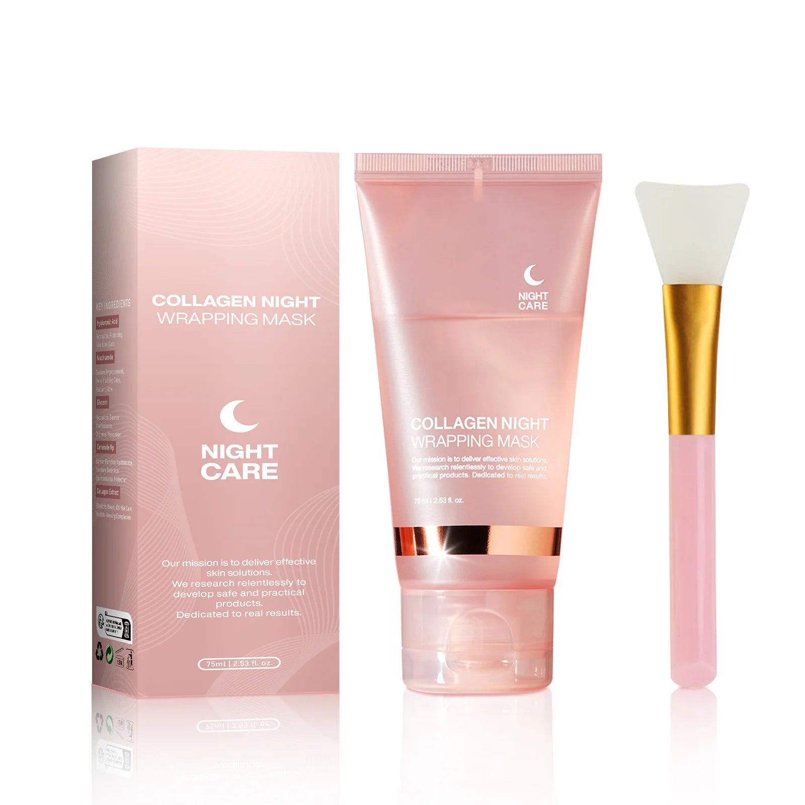 Collagen Night Wrapping MaskReduces Sagging & Dullness Hydrolyzed  Elasticity Hydration Skin Care for All Skin Types