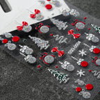1/2PC 5D Christmas Santa Claus Elk Nail Art Stickers Snowflake New Year Cartoon Nail Decor Decals Xmas Adhesive Manicure Sliders