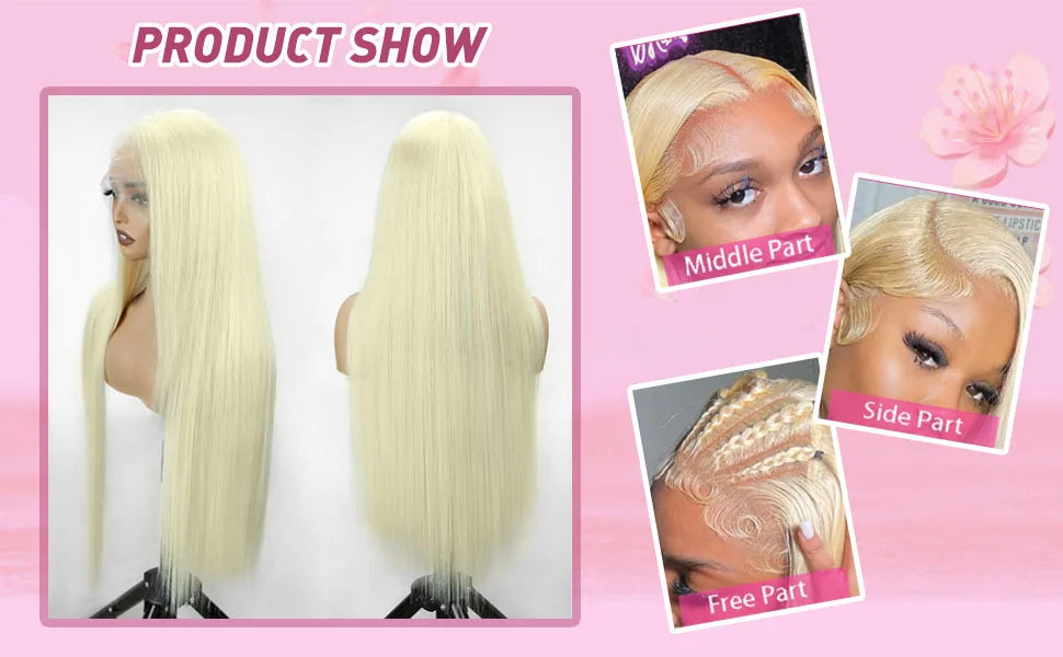 250% 613 Blonde Wigs Bone Straight Lace Front Human Hair Wigs 13x6 HD Lace Frontal Wig Human Hair 13x4 Lace Front Wig For Women
