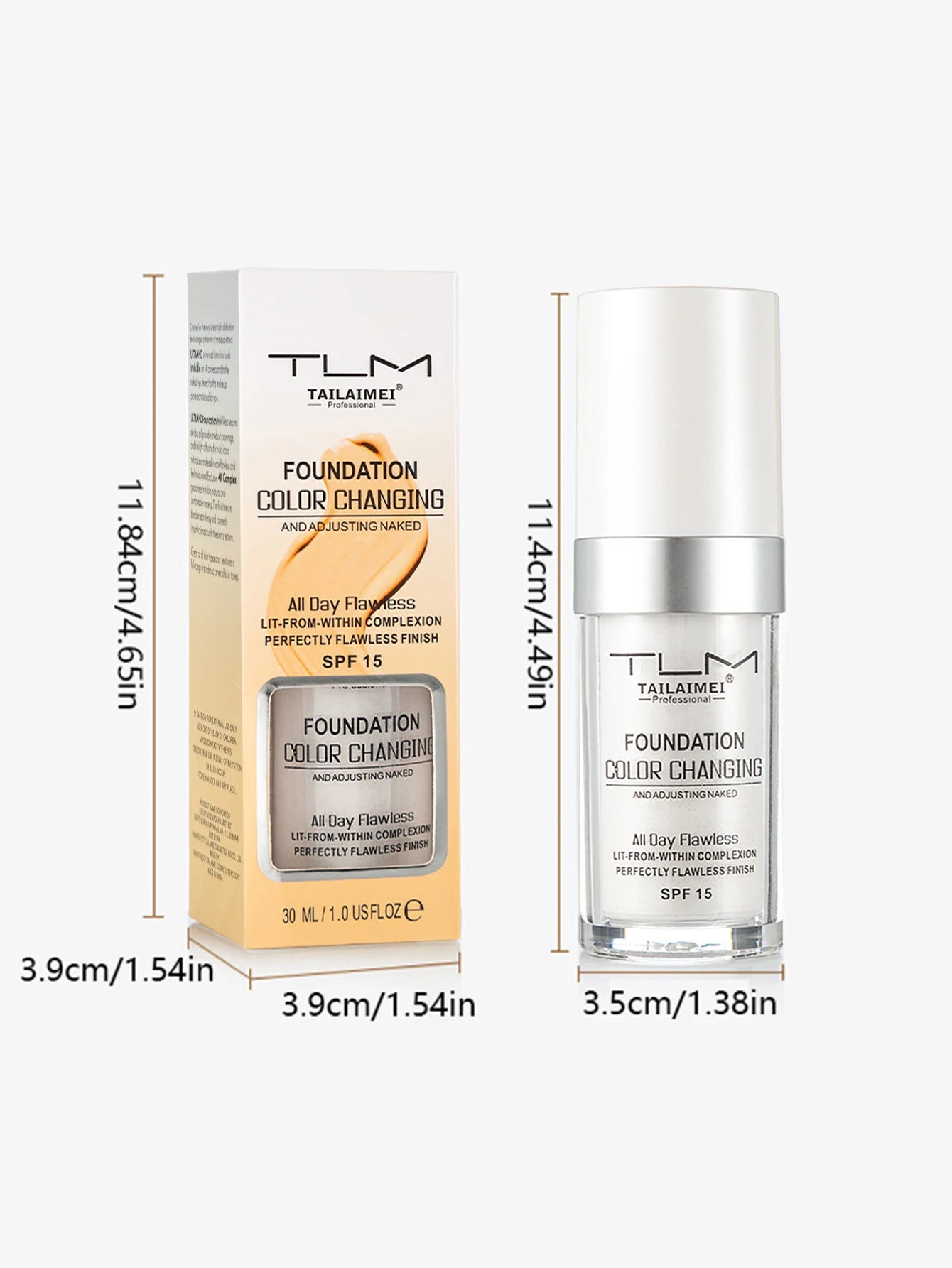 Moisturizing liquid foundation is light, thin, breathable, durable, waterproof, moisturizing, and delicate makeup