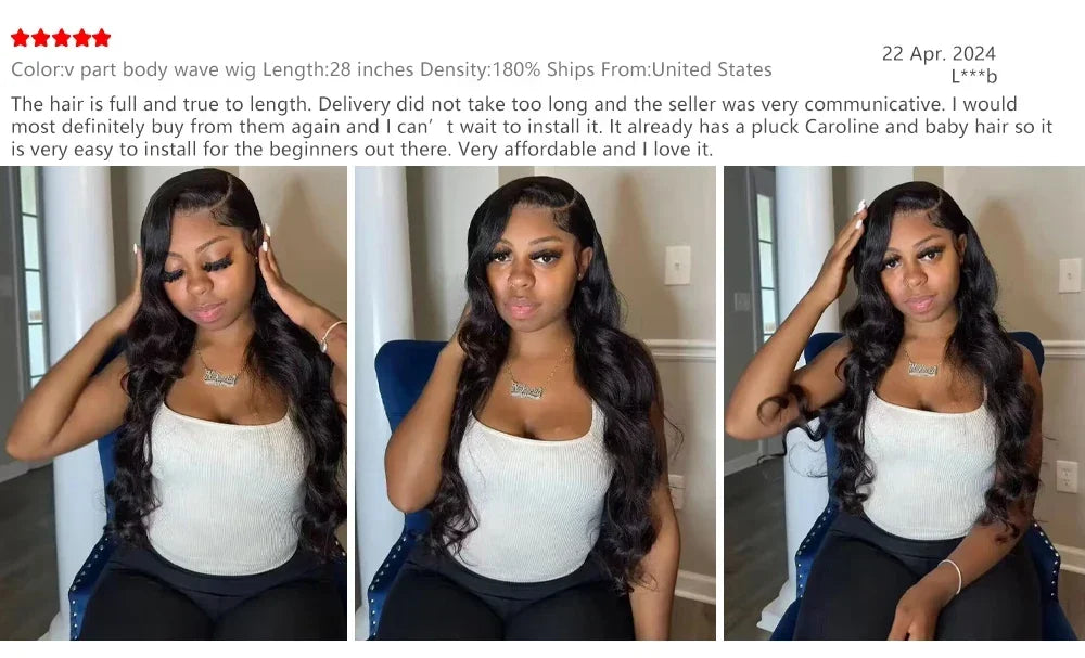 Upgrade V Part Body Wave Wig 200% Density 32 Inches Brazilian Glueless Wig 100% Human Hair Easy Install Natural Black Women Hair