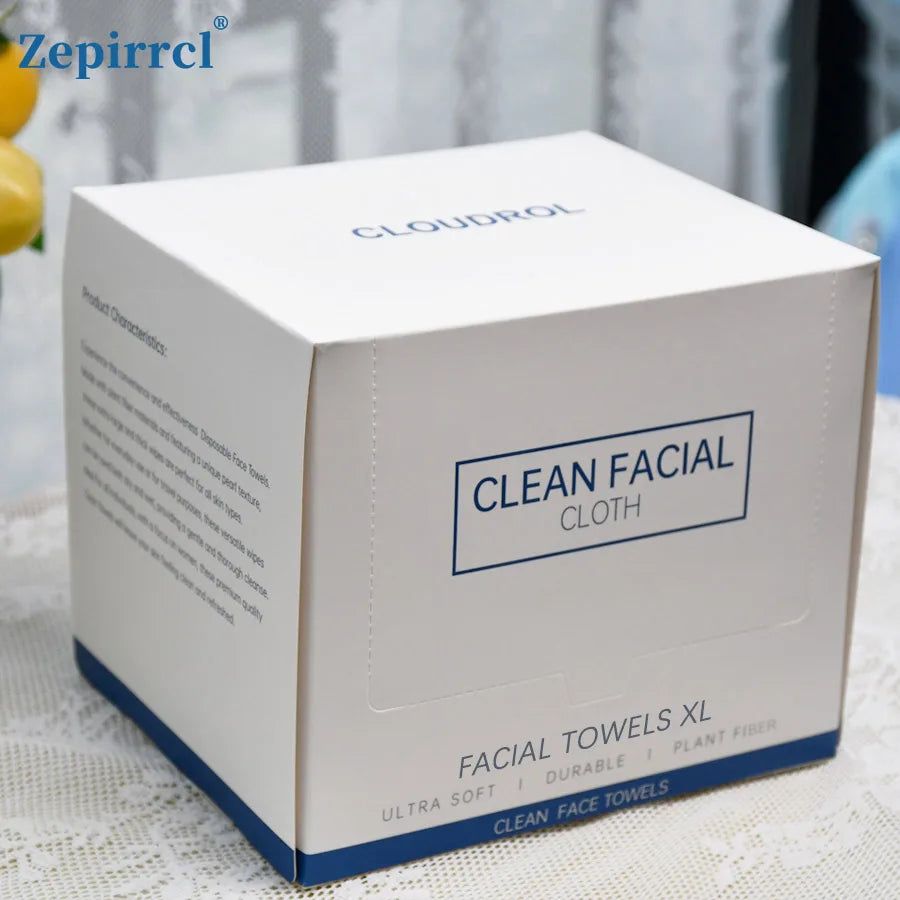 26*30cm Box Disposable Facial Cleansing Towel Thickeneded Large Size Cleansing Skin Suitable for All Skin Types Unisex 40 Pumps/Box