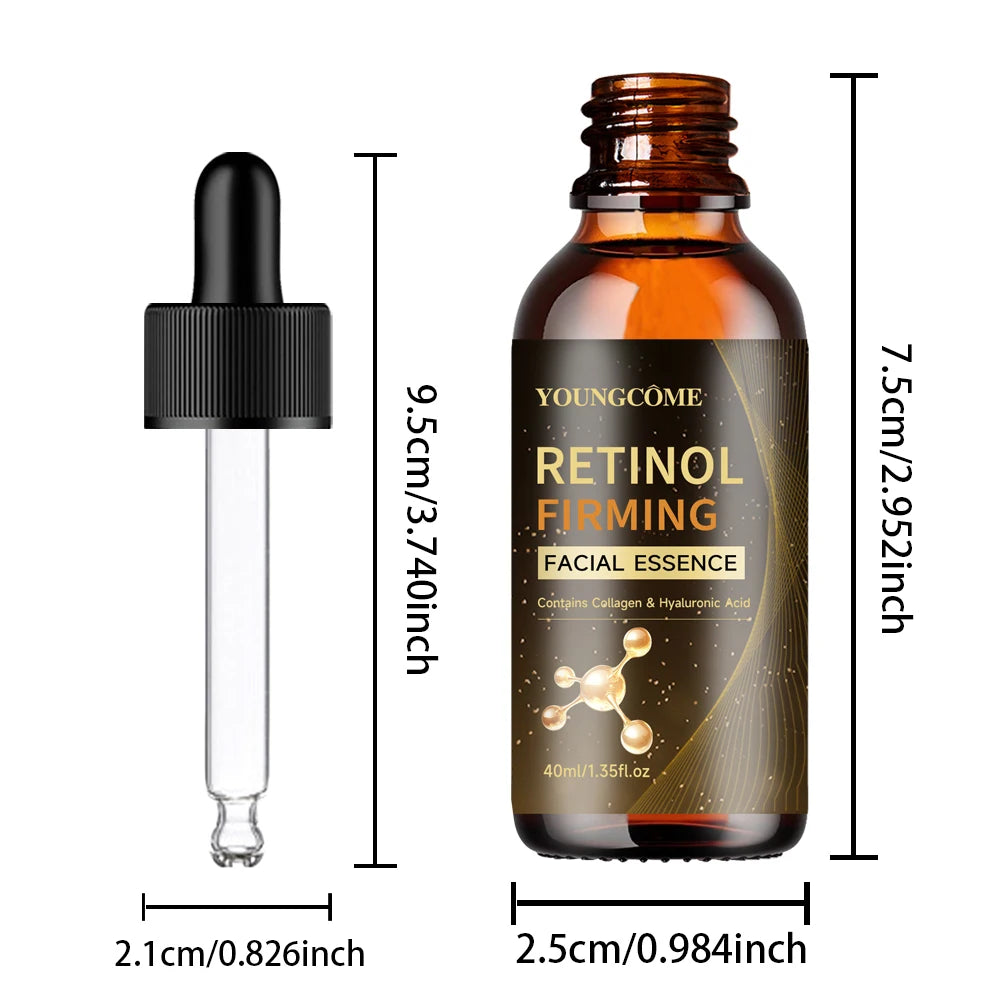 Retinol Anti-Wrinkle Serum Anti Aging  Lifting Firming Fade Fine Lines Moisturizing Skin Care Hyaluronic Acid Facial Serum Man