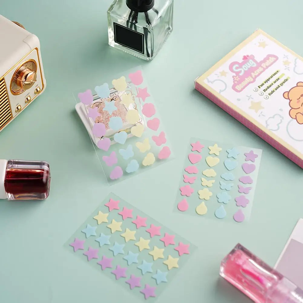 Pimple Patches For Face Colorful Invisible Hydrocolloid Acne Patches Face Spot Care Tool Beauty Beauty Skin Makeup Stickers