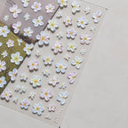 Halloween 5D Nail Art Stickers Sweet Pink Heart-Shaped Pumpkins Black Cat Bat Flocks Ghosts Skeleton Manicure Decal for Girls