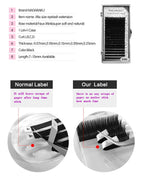 NAGARAKU 6 Cases Classic Mix Eyelash Extension Natural Soft Supplies Synthetic Mink Individual 7-15 Mix 16 Lines High Quality