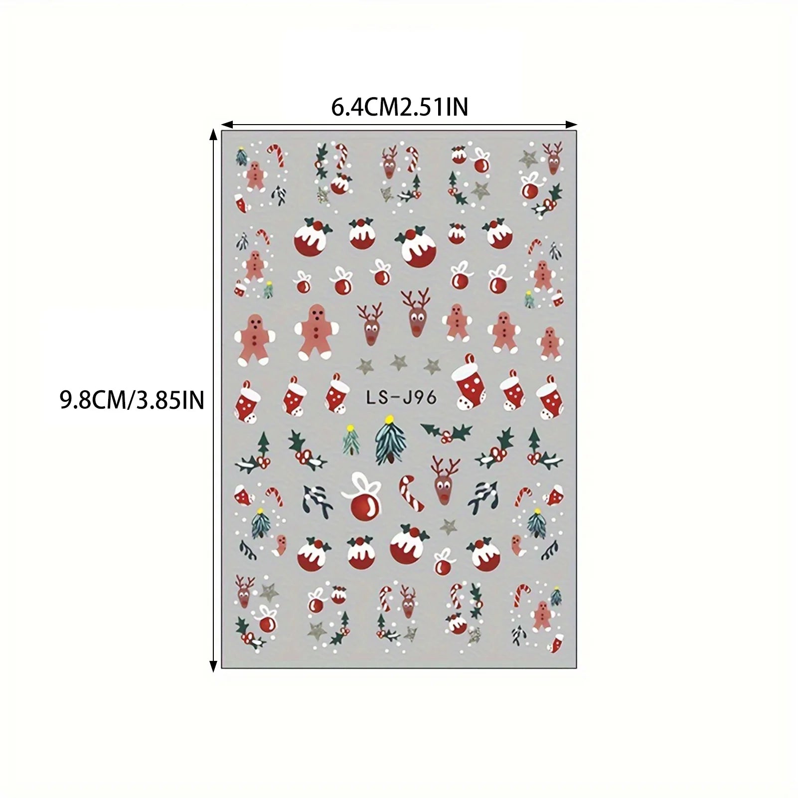 9 Sheets Christmas Nail Art Stickers Multi Pattern Christmas Snowflake Nail Art Stickers Suitable For Diy Nails Art Decorations