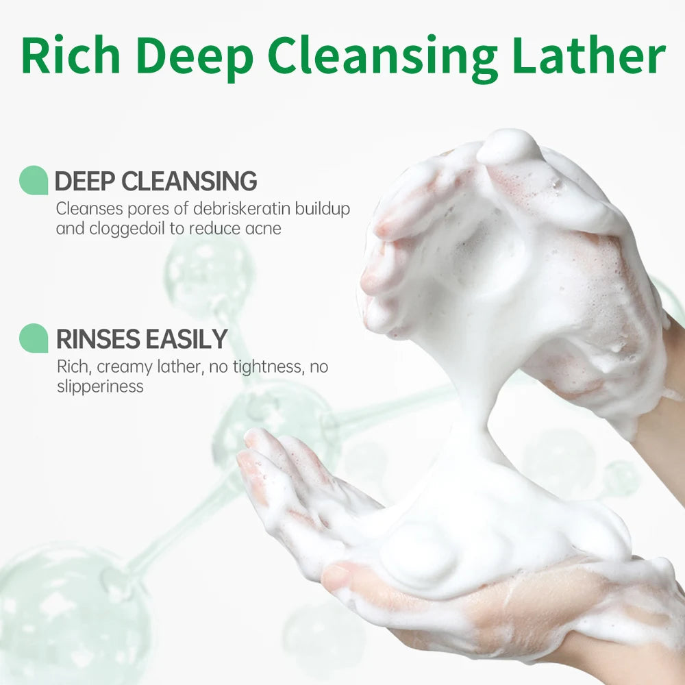 Men's facial cleanser, moisturizing, refreshing and clean skin, summer skin care products, oil control, blackhead removal