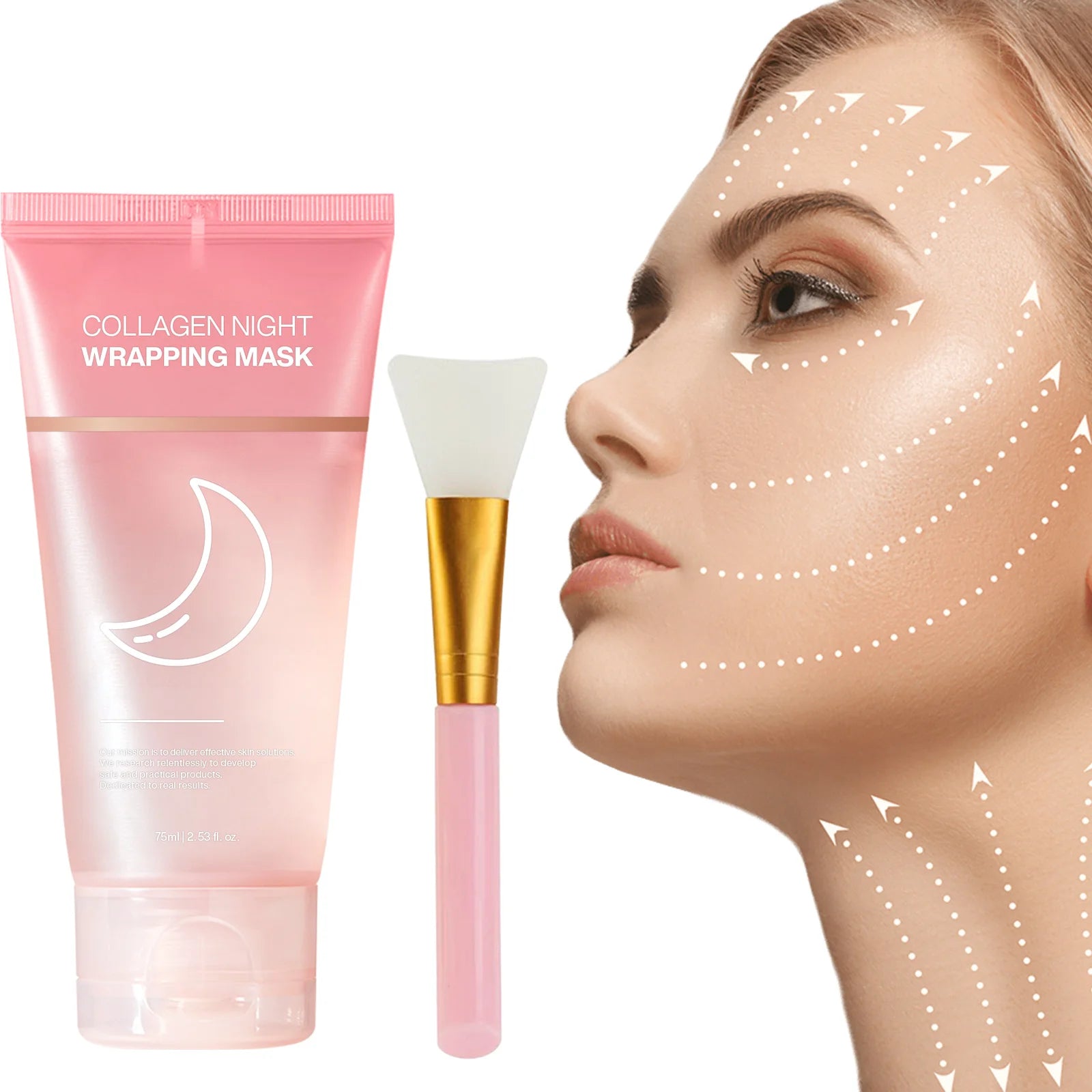 Collagen Night Wrapping MaskReduces Sagging & Dullness Hydrolyzed  Elasticity Hydration Skin Care for All Skin Types