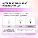 NAGARAKU 6 Cases Classic Mix Eyelash Extension Natural Soft Supplies Synthetic Mink Individual 7-15 Mix 16 Lines High Quality