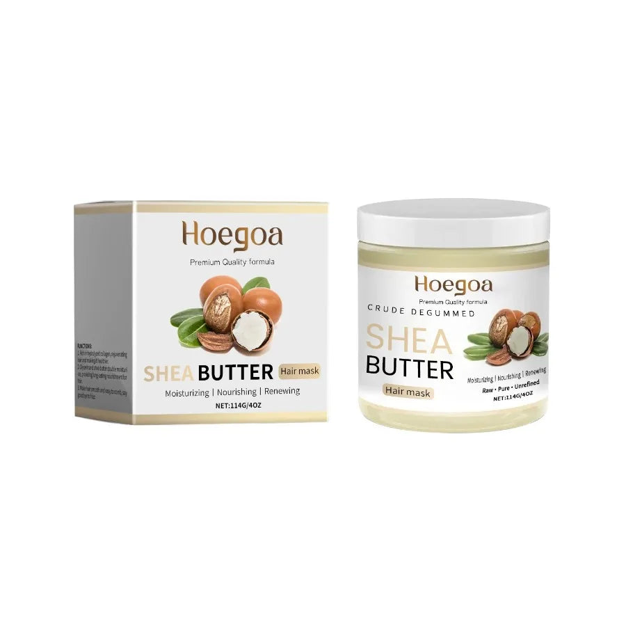 Hoegoa Shea Butter Moisturizing Hair Care Mask Moisturizes Hair Improves Dry Hair And Softens Hair Care Mask