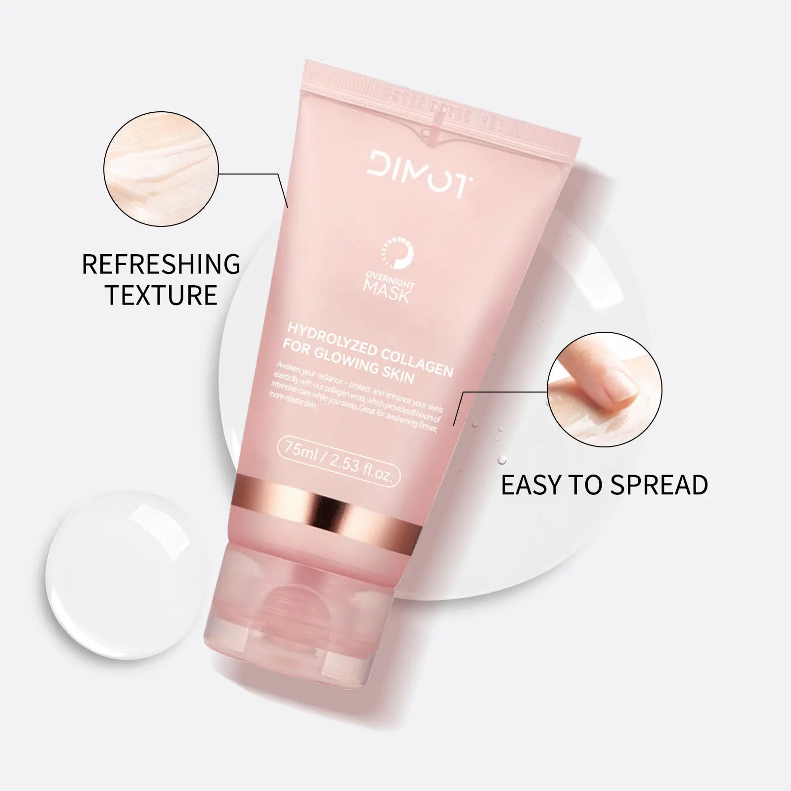 Collagen Night Wrapping MaskReduces Sagging & Dullness Hydrolyzed  Elasticity Hydration Skin Care for All Skin Types