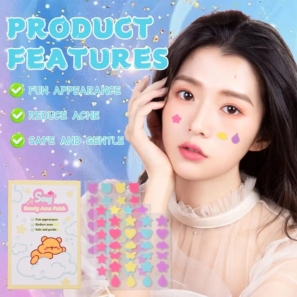 Pimple Patches For Face Colorful Invisible Hydrocolloid Acne Patches Face Spot Care Tool Beauty Beauty Skin Makeup Stickers