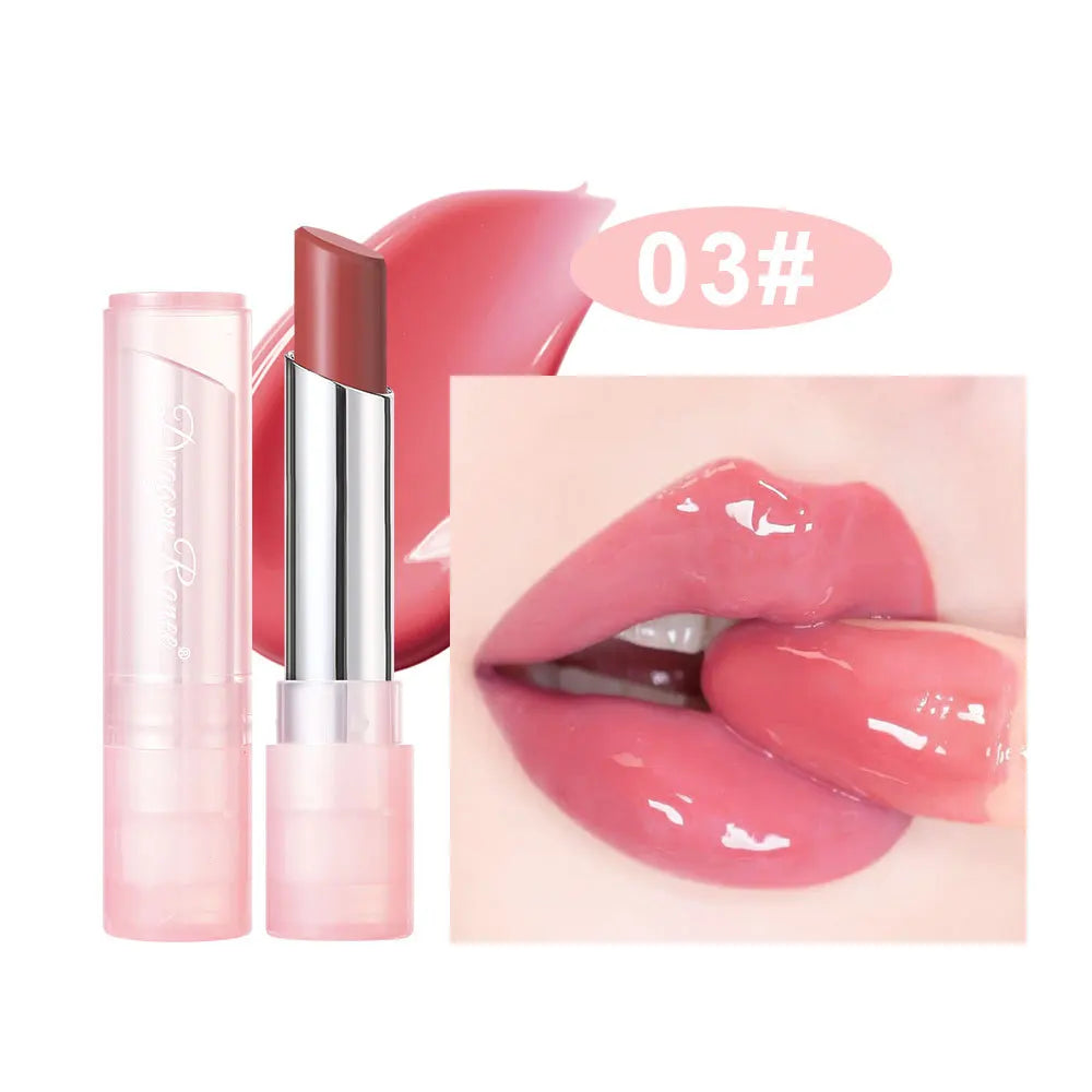 Cute Pink Moisturizing Jelly Lipstick - Temperature Change Lip Balm with Long Lasting Nourishment for Lip Care Lip Gloss
