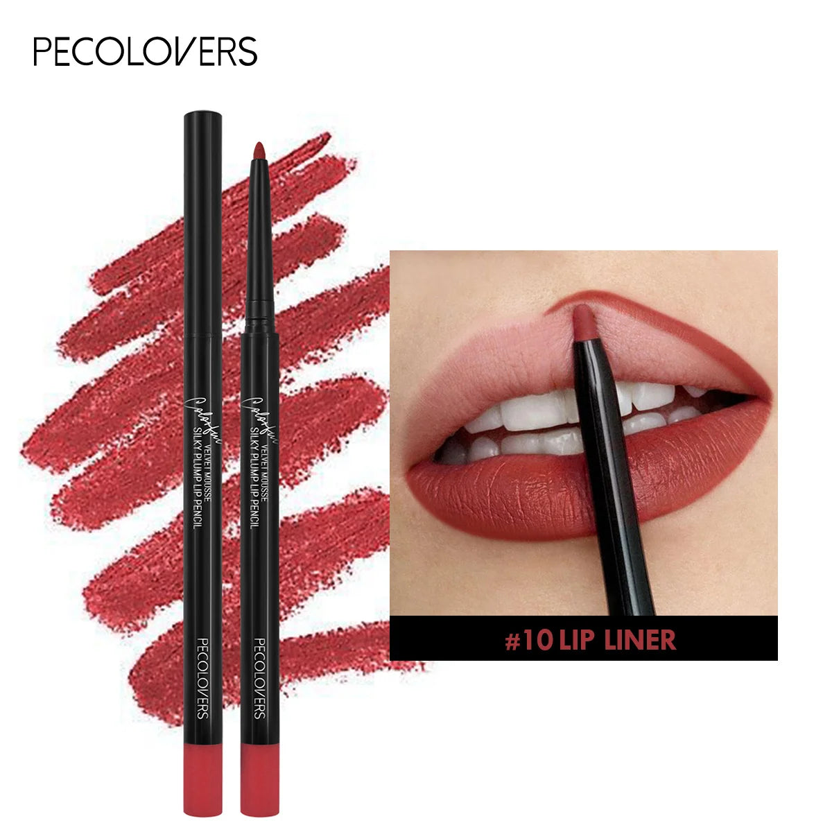12-Color Matte Lipliner - Waterproof, Moisturizing, Long-Lasting & Non-Stick, Perfect for All Skin Types