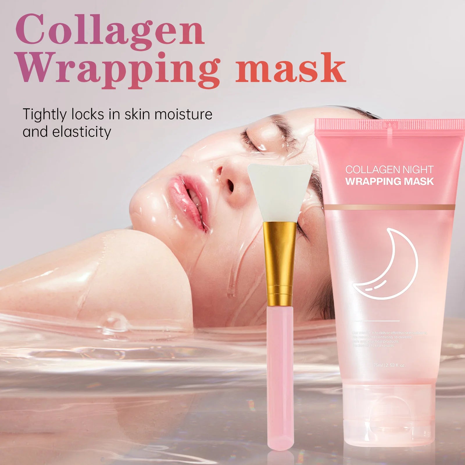 Collagen Night Wrapping MaskReduces Sagging & Dullness Hydrolyzed  Elasticity Hydration Skin Care for All Skin Types