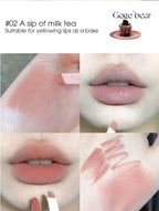 Light sweet and soft fog lipliner outlines the lip shape, lasting, not easy to fade, not take off makeup, nude pink lip liner