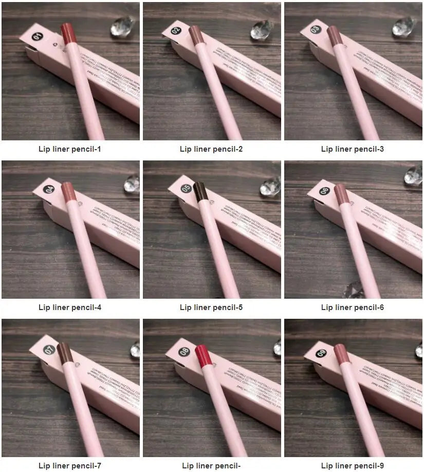 Lip Liner Pencil Private Label Cosmetics Waterproof Matte Pink Lipliner Pen Kissproof Long Lasting Beauty Makeup Bulk 100pcs
