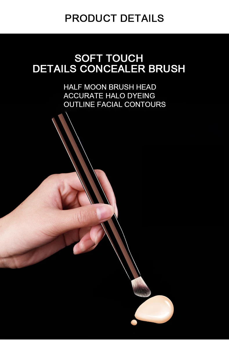 Hourglass Makeup Brush- No.19 Vanish Seamless Finish Concealer Brush Soft Fiber Hair Fashion Design Single Face Brush