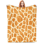 Giraffe Skin Pattern Throw Blanket Gifts for Adults Kids Flannel Blankets Soft Comfy Lightweight for Home Decor Couch Bed Sofa