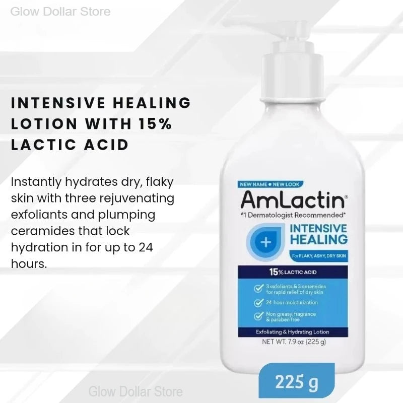 AmLactin Daily Moisturizing Body Lotion Nourish Lotion Hydrating Intensive Healing Nourish Lotion Smoothes Rough Dry Skin