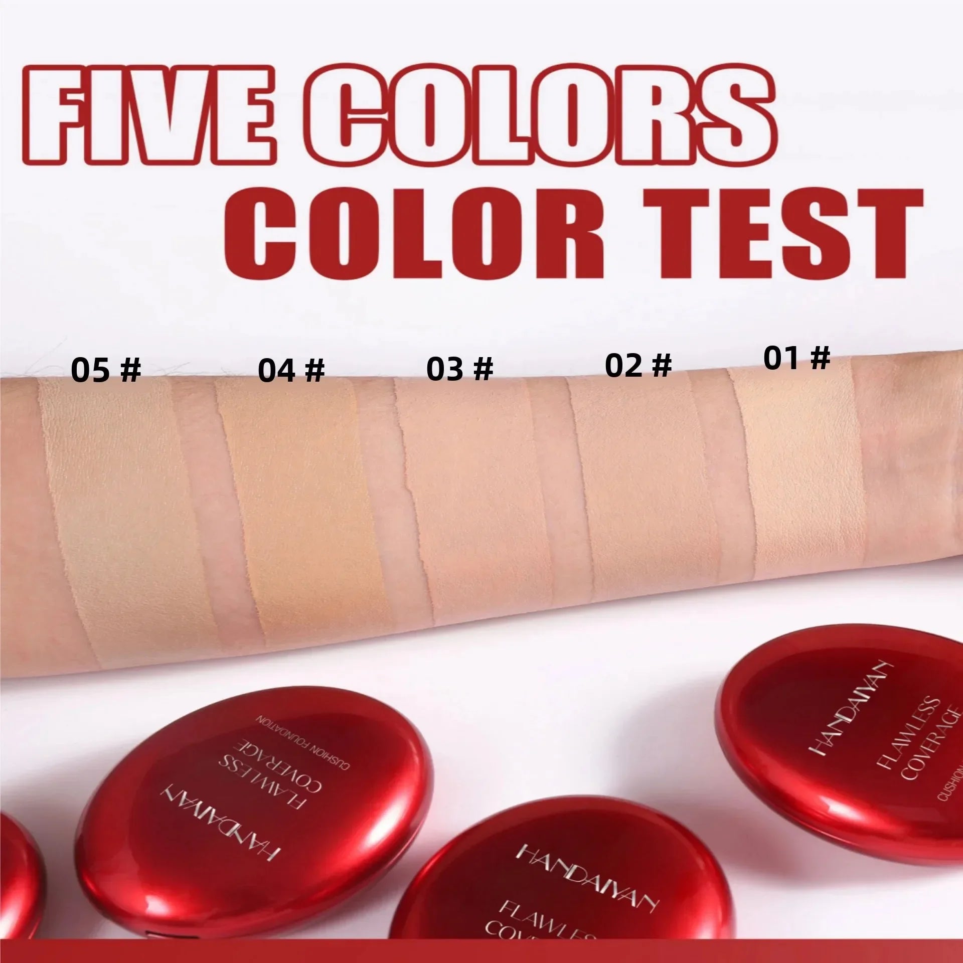 Korean Air Cushion Foundation - Light Natural Moisturizing Concealer Whitening Oil-Control Women's Long-lasting Makeup Base