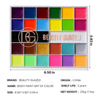 Halloween Face&Body Paint Tray,Rainbow Colorful Oil-Soluble Face Makeup Painting Palette for Festivals,Parties&Butterfly Makeup