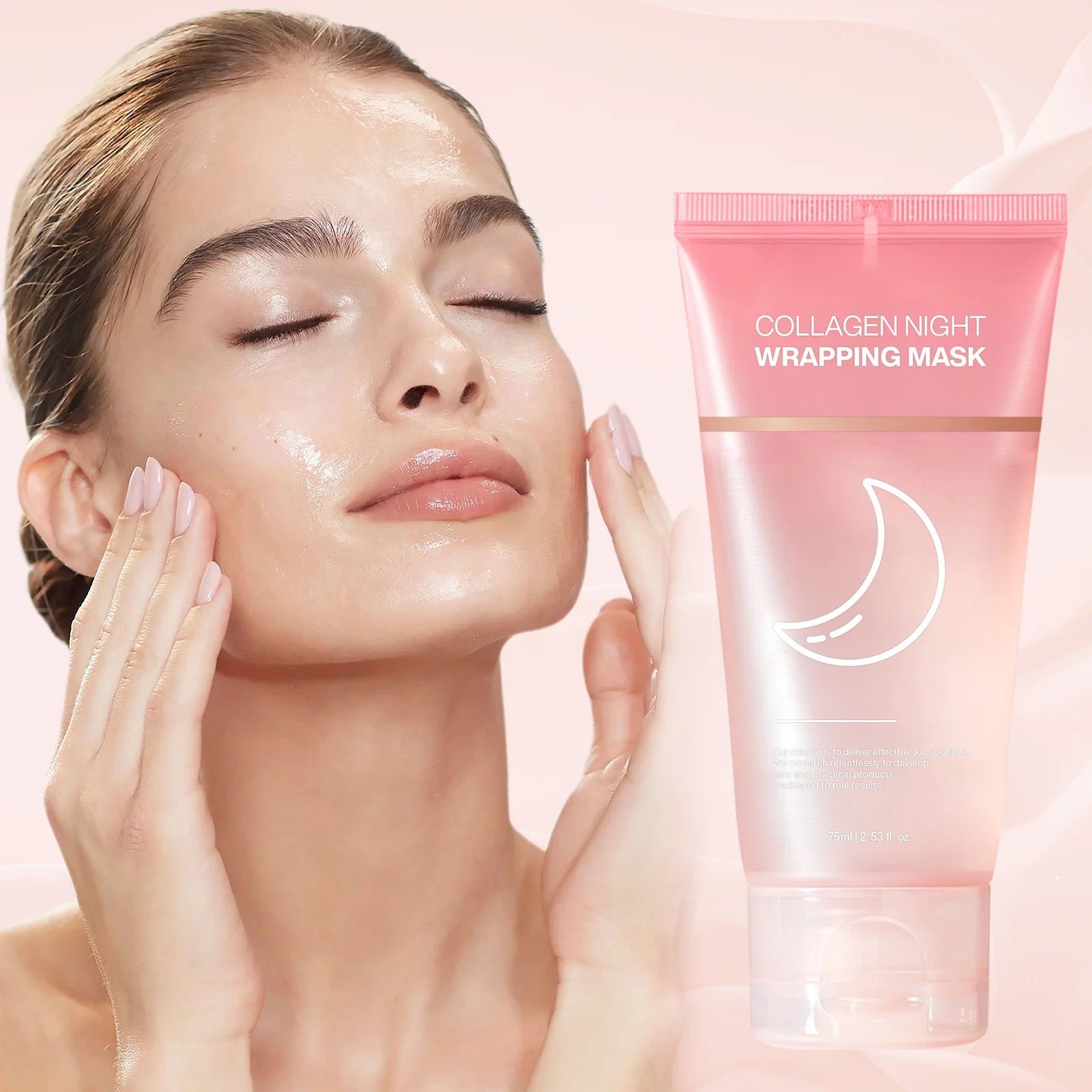 Collagen Night Wrapping MaskReduces Sagging & Dullness Hydrolyzed  Elasticity Hydration Skin Care for All Skin Types