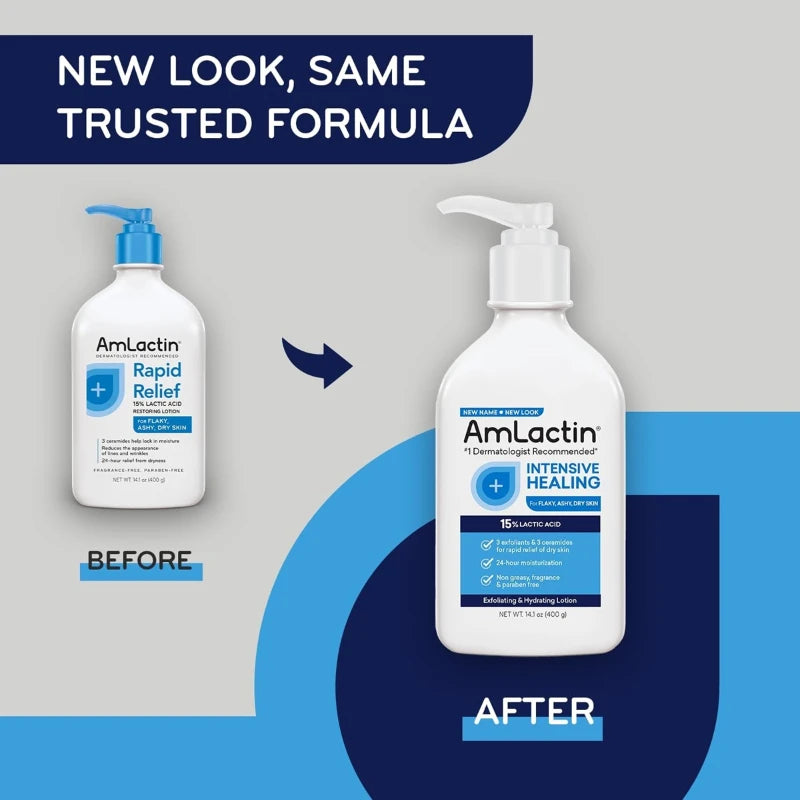 AmLactin Daily Moisturizing Body Lotion Nourish Lotion Hydrating Intensive Healing Nourish Lotion Smoothes Rough Dry Skin