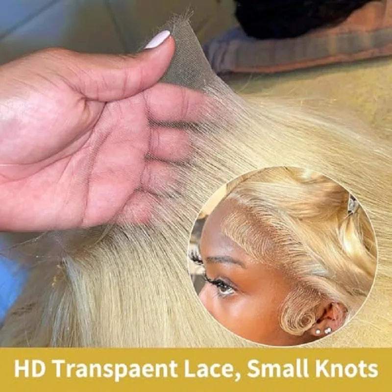 30 40 42Inch Blonde Body Wave Lace Front Wig 13x4 13x6 Human Hair Wig 613 Pre Plucked HD Transparent Lace Frontal Wigs For Women