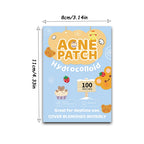 100 Patches Bear Shape Pimple Patches Colorful Hydrocolloid Pimple Healing Sticker Cute Strong Absorption Patches Face Care