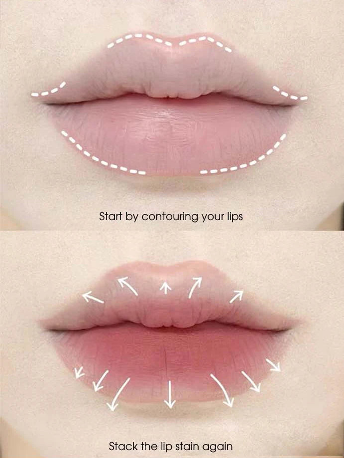 Light sweet and soft fog lipliner outlines the lip shape, lasting, not easy to fade, not take off makeup, nude pink lip liner