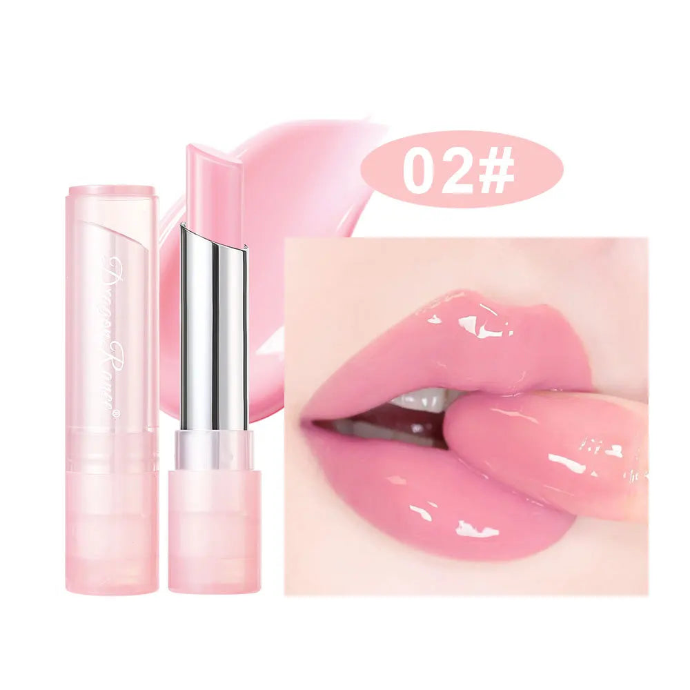 Cute Pink Moisturizing Jelly Lipstick - Temperature Change Lip Balm with Long Lasting Nourishment for Lip Care Lip Gloss