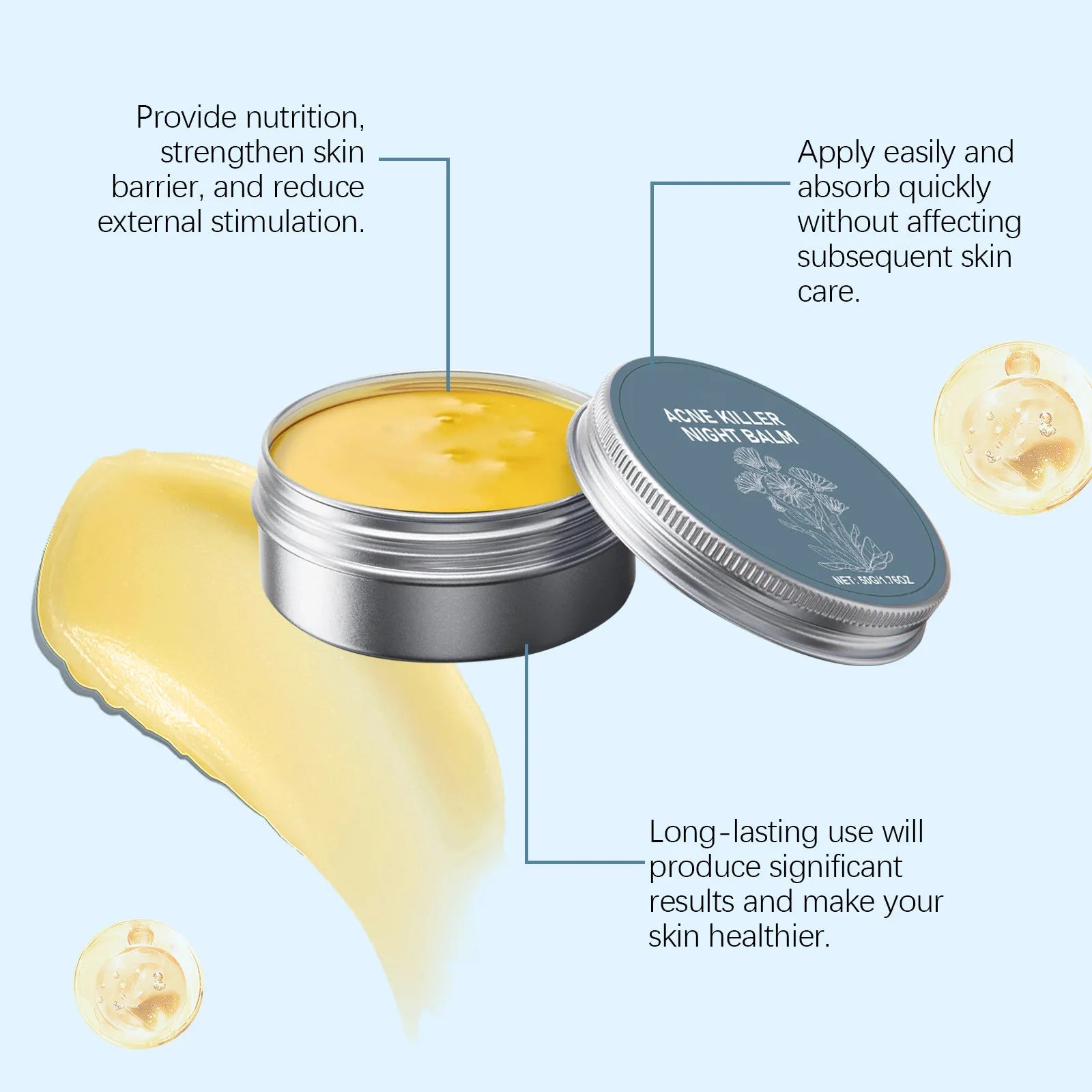 Acne Cream,remove Dirt That Clogs Pores,balance Skin's Moisture To Maintain,Effectively Remove Acne On Facial Skin,50g